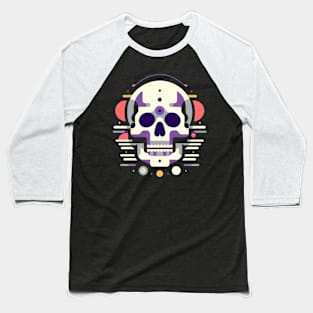 Skull flat art Baseball T-Shirt